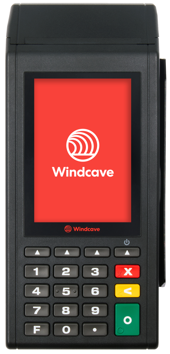 Windcave portable terminal with receipt printer